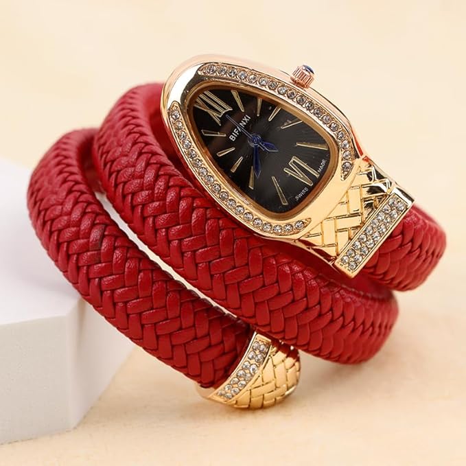 61-3dmXoraL._SX679.jpg Female Diamond Leather Strap Bracelet #108 - Image 2