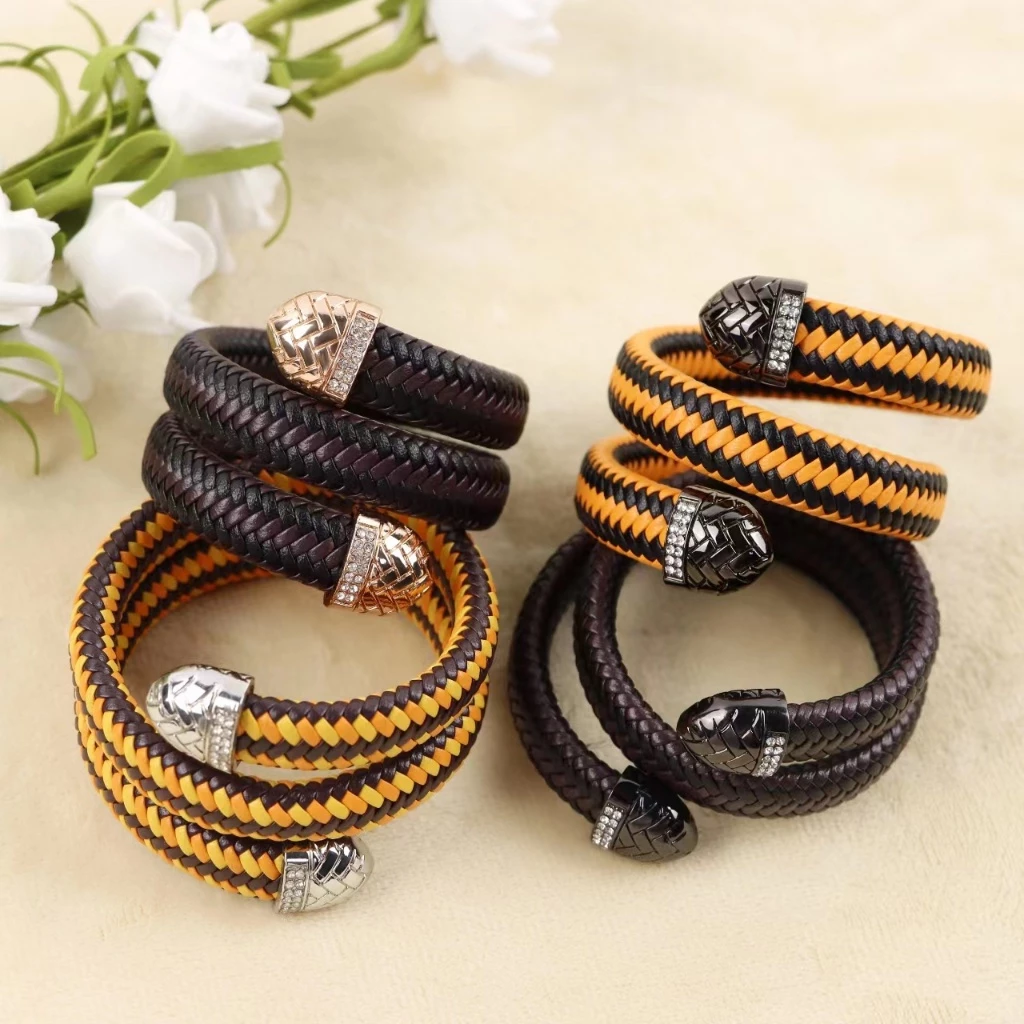 snake luxury braided wrap women’s crystal bezel edition snake luxury braided wrap women’s crystal bezel edition
