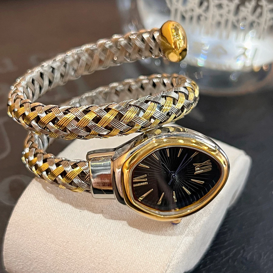 serpentine snake women’s luxury watch – black dial serpentine snake women’s luxury watch – black dial